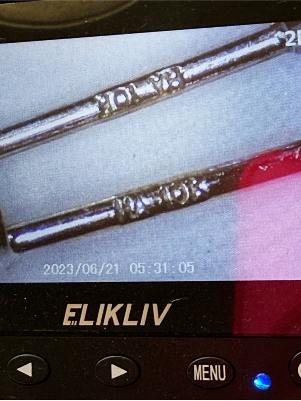 4th of July Blue 10k White Gold Blue Diamond Teardrop Drop Earrings! - Picture 4 of 6